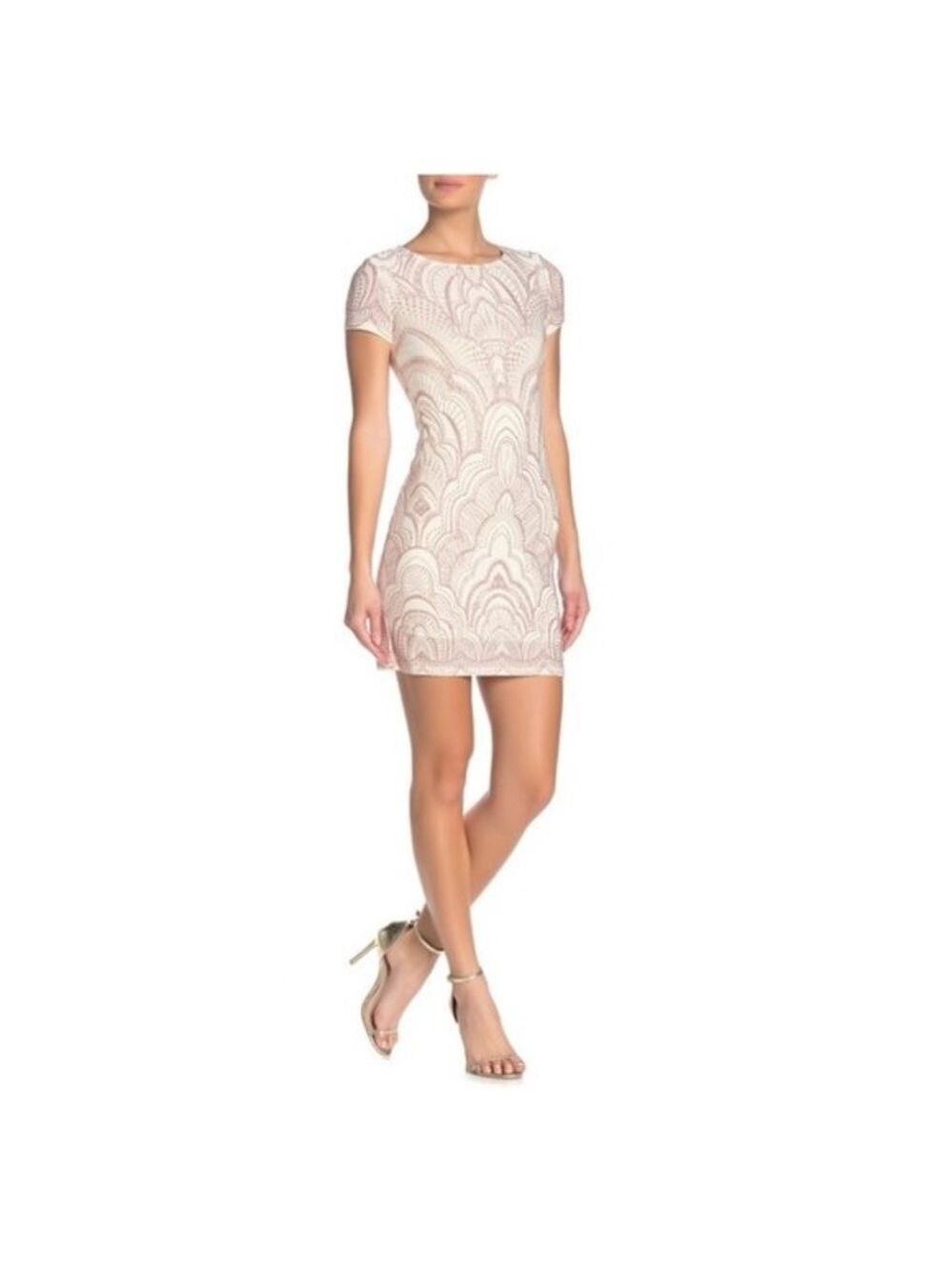 JUMP Glitter Short Sleeve Bodycon Dress